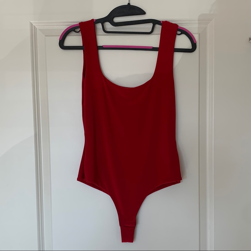Red bodysuit